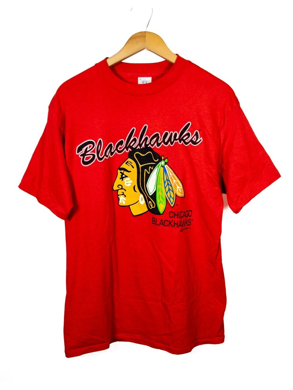 Vintage Chicago Blackhawks NHL Hockey Made in USA 1992 T-Shirt - Men's XL